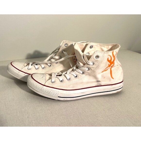 Custom Converse All Star High Top Sneakers Mens Size 11 Womens Size 13 White - Picture 9 of 9